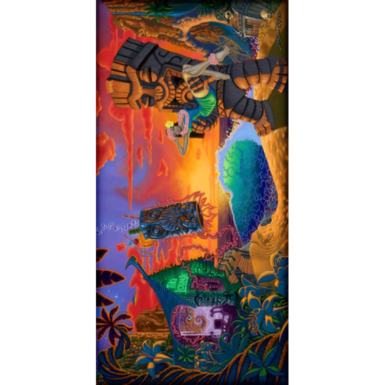 Forbidden Island Art Beach Towel