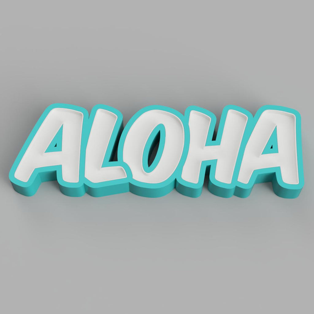 Aloha Multi Color LED Sign