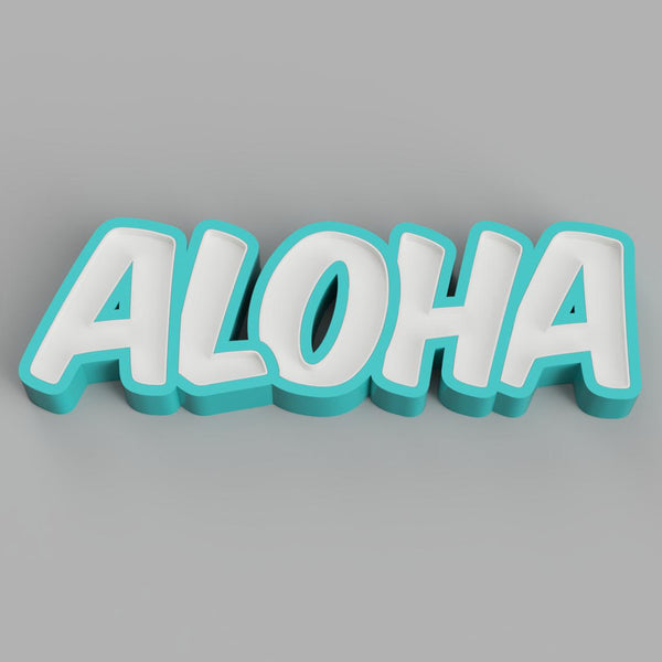 Aloha Multi Color LED Sign